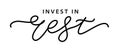 INVEST IN REST. Inspiration Motivation Quote Mental Health. Brush Calligraphy text invest in rest.Vector illustration Royalty Free Stock Photo