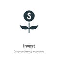 Invest vector icon on white background. Flat vector invest icon symbol sign from modern blockchain collection for mobile concept