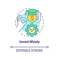 Invest wisely concept icon