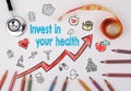 Invest in your health concept. Healty lifestyle background