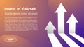 Invest in Yourself - Web Template in Trendy Colors.