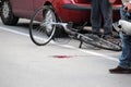 Invested cyclist accident