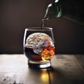 Investigating how alcohol consumption affects the body and mind. . AI generation