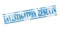 Investigation results blue stamp