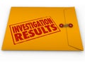 Investigation Results Yellow Envelope Research Findings Report Royalty Free Stock Photo