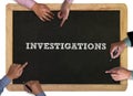 INVESTIGATIONS CONCEPT Royalty Free Stock Photo