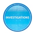 Investigations floral blue round button