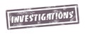 Investigations square grungy stamp