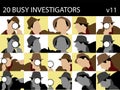 Investigators with magnifying glass Royalty Free Stock Photo