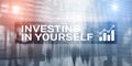 Investing in yourself. Business Corporate Financial background.