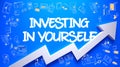 Investing In Yourself Drawn on Azure Surface.