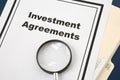 Investment Agreement Royalty Free Stock Photo