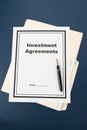 a Investment Agreement Royalty Free Stock Photo