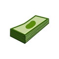 investment cash stack cartoon vector illustration