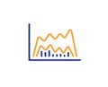 Investment chart line icon. Finance graph. Vector Royalty Free Stock Photo