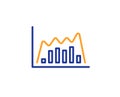 Investment chart line icon. Finance graph. Vector Royalty Free Stock Photo