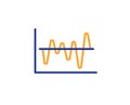 Investment chart line icon. Finance graph. Vector Royalty Free Stock Photo