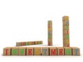 Investment concept - Child's play building blocks Royalty Free Stock Photo