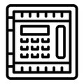 Investment deposit box icon outline vector. Safe bank Royalty Free Stock Photo