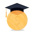 Investment in education concept. Conception of education fee, education expenses, school tuition cost.