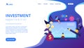 Investment fund concept landing page. Royalty Free Stock Photo