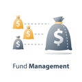 Wealth management, investment fund financial diversification, capital consolidation, different revenue, business loan