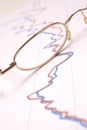 Investment Graph with glasses
