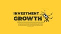 Investment Growth - Simple Design with Cartoon Businessman.