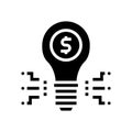 investment idea glyph icon vector isolated illustration