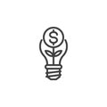 Investment ideas line icon