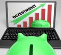 Investment Increasing Graph Shows Profits And Success Royalty Free Stock Photo