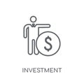 Investment insurance linear icon. Modern outline Investment insu