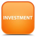 Investment special orange square button Royalty Free Stock Photo