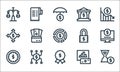 investment line icons. linear set. quality vector line set such as hourglass, certificate, time, stocks, diversify, choices,