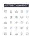 Investment management line icons collection. Automation, G, Artificialintelligence, Big data, Cloud, Cryptocurrency