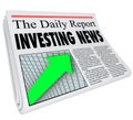 Investment News Headline Paper Daily Money Report Information