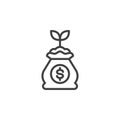 Investment opportunity line icon