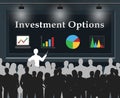 Investment Options Means Savings Choices 3d Illustration