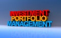 investment portfolio management on blue