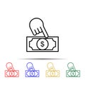 investment in projects multi color style icon. Simple thin line, outline vector of web icons for ui and ux, website or mobile Royalty Free Stock Photo