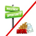 Investment risks illustration design
