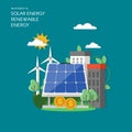 Investment in solar renewable energy vector illustration