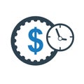 Investment Time Icon, Time efficiency, time investment, time is money Royalty Free Stock Photo