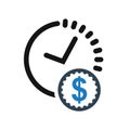 Investment Time Icon, Time efficiency, time investment, time is money Royalty Free Stock Photo