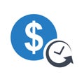 Investment Time Icon, Time efficiency, time investment, time is money Royalty Free Stock Photo