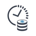 Investment Time Icon, Time efficiency, time investment, time is money Royalty Free Stock Photo