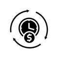 investment time management glyph icon illustration