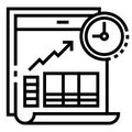 Investment timing Line illustration