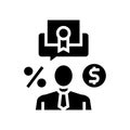 investor business glyph icon vector illustration