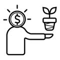 Investor vector icon. Illustration